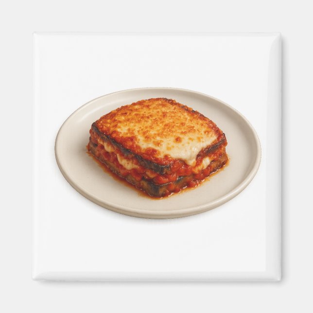Aimant Eggplant Parmigiana Sticker (Devant)