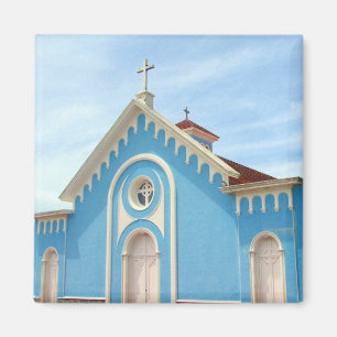 Aimant église bleue de punta