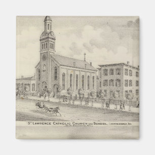 Aimant Église catholique du Saint-Laurent et école