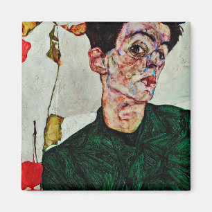 Aimant Egon Schiele - Autoportrait avec lanterne chinoise