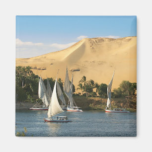Aimant Egypte, Assouan, Nil River, voiliers Felucca, 2