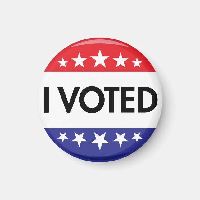 Aimant Élection 2020 du bouton J'ai voté (Devant)