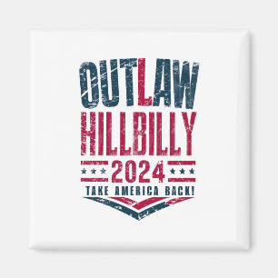 Aimant Élections Vintage Outlaw Hillbilly Drapeau américa