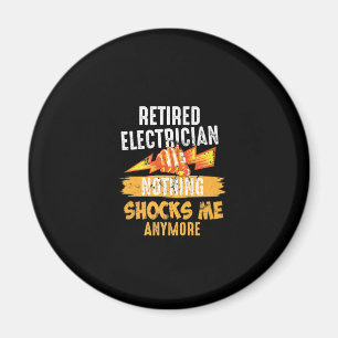 Aimant Electricien retraité Shock Linemen Fars Day Funky