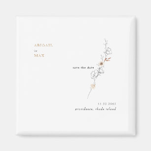 Aimant Élégance dans la simplicité Caramel Mariage Date d