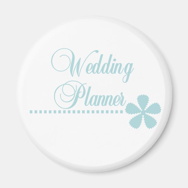 Aimant Élégance Turquoise wedding planner (Devant)