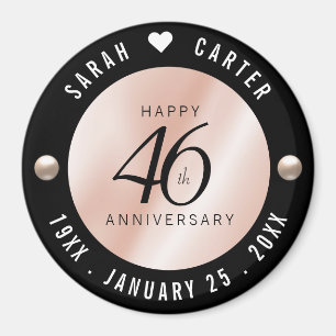 Aimant Élégant 46e anniversaire de Mariage Pearl