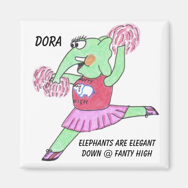 Aimant Elégant éléphant (Devant)
