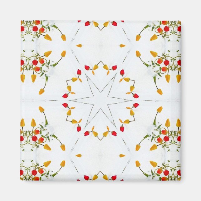 Aimant Élégant floral Vintage (Devant)