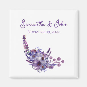 Aimant Élégant Lavender Mariage Invité Favoriser l'aimant