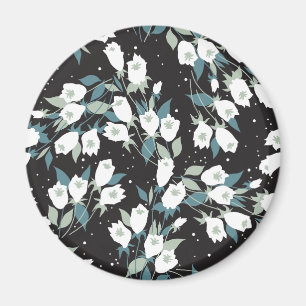 Aimant Élégant Motif de fleur de tulipe Arrière - plan no