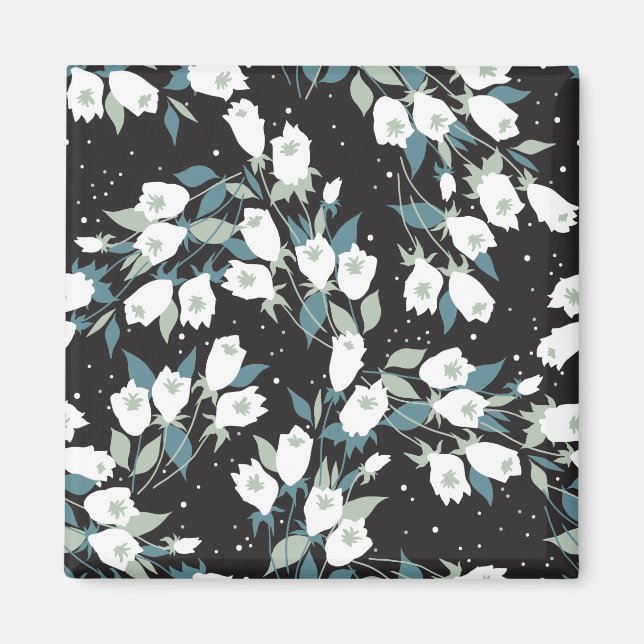 Aimant Élégant Motif de fleur de tulipe Arrière - plan no (Devant)