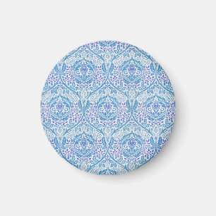 Aimant Élégant motif floral bleu