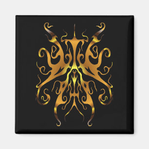 Aimant Élégant tatouage tribal - or