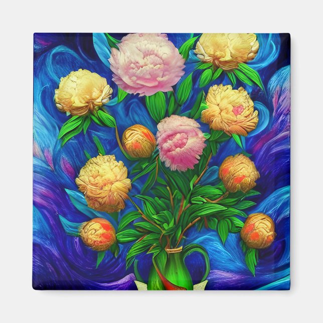 Aimant Elégante Collection de Belle Peony (Devant)