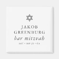 Élégante étoile simple moderne de David Bar Mitzva