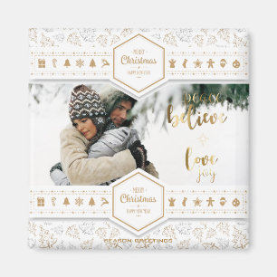 Aimant Élégante photo d'amour de Noël