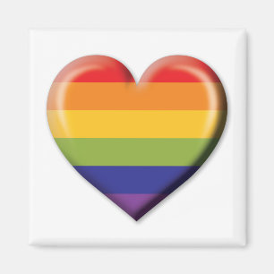 Aimant Elelgant minimaliste Rainbow Heart Design