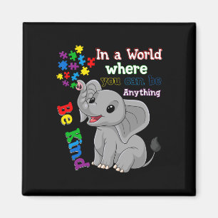 Aimant Élément éléphant mignon et pièce de puzzle pour la