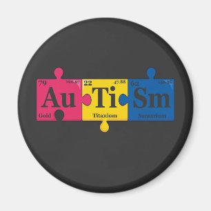Aimant Éléments autistes Tableau périodique Sensibilisati