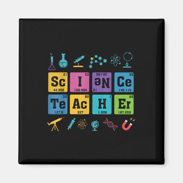 Aimant Éléments de chimie des enseignants en sciences Tab (Devant)