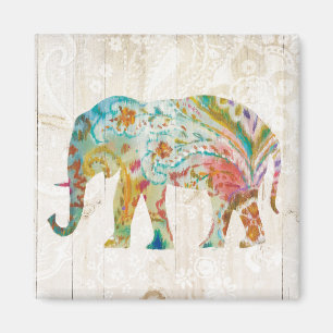 Aimant Éléphant de Boho Paisley II