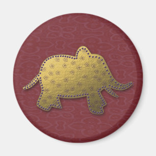 Aimant éléphant en or