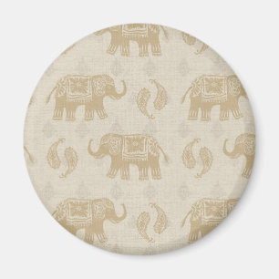 Aimant Elephant Motif de la caravane Kaki