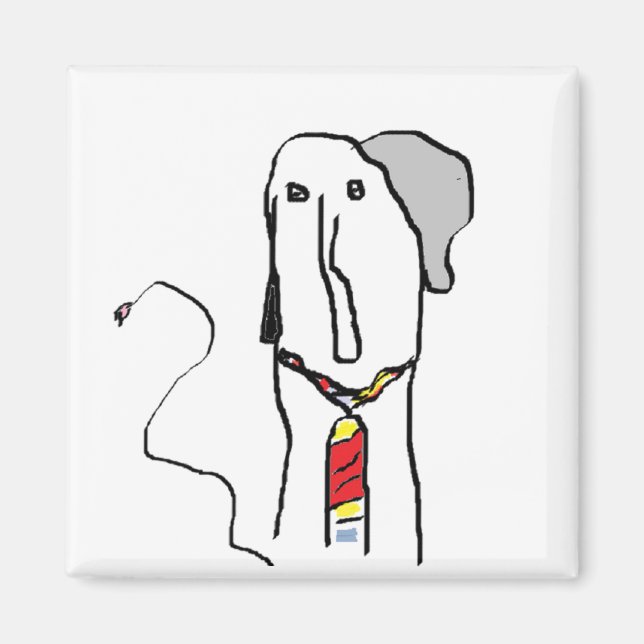 Aimant Elephant Office Worker (Devant)