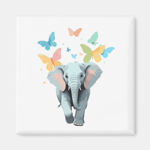 Aimant Eléphant peinture vectorielle adorable jeu animal