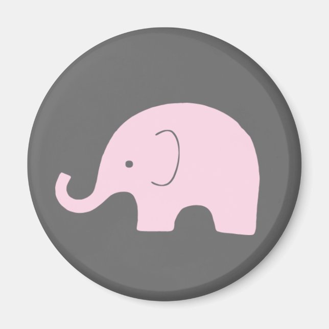 Aimant Eléphant rose (Devant)