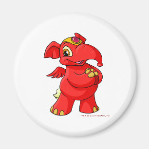 Aimant Elephante rouge joyeux