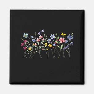 Aimant Élever une maman fleur sauvage assortie botanique 