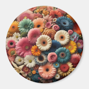 Aimant Élevez votre espace Fleur de gerbera colorée flora
