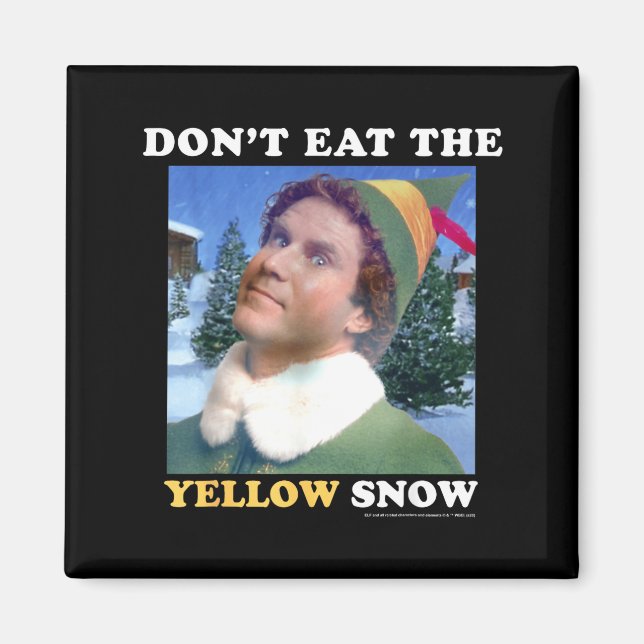 Aimant Elf Don't Eat The Yellow Snow  (Devant)