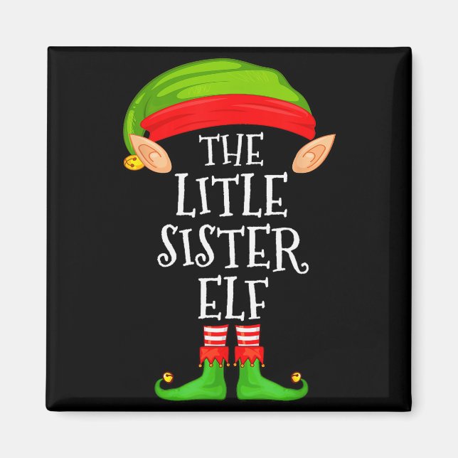 Aimant Elf Family Christmas Little Sister Elf Sweater Mat (Devant)