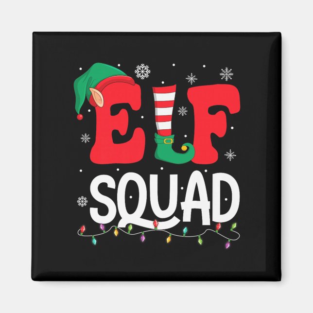 Aimant Elf Squad Christmas Matching Family Group Elf Xmas (Devant)