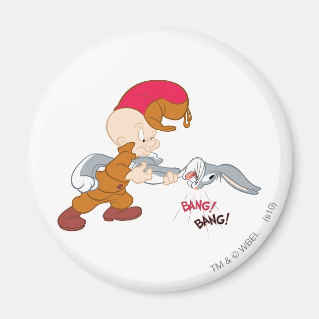 Aimant ELMER FUDD™ et BUGS BUNNY™ (Devant)