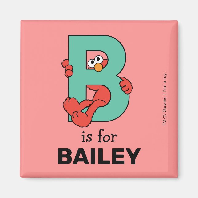 Aimant Elmo Alphabet | B TURQUOISE (Devant)