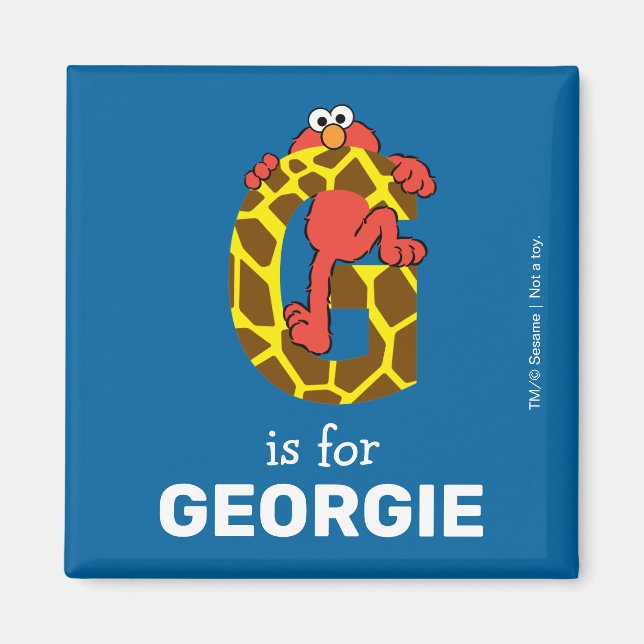 Aimant Elmo Alphabet | G Giraffe (Devant)