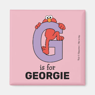 Aimant Elmo Alphabet   G Violet