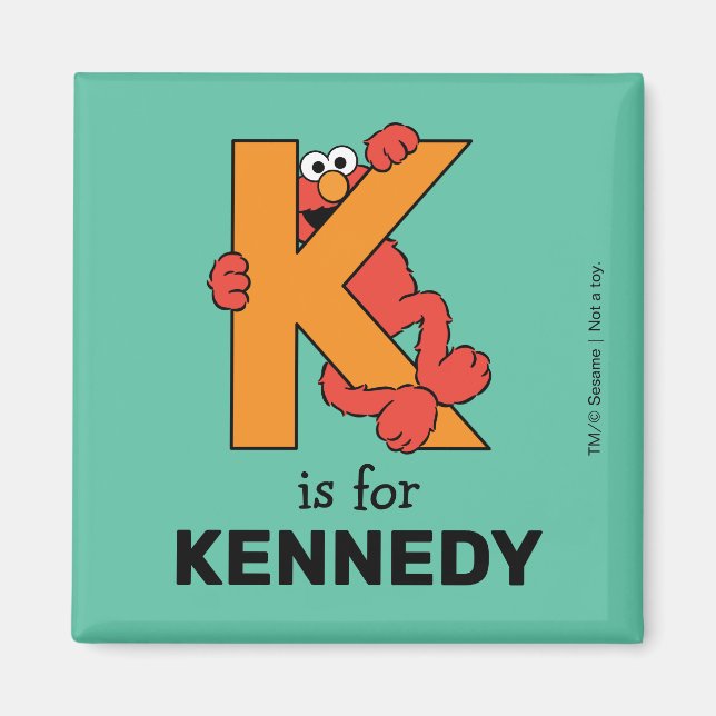 Aimant Elmo Alphabet | K Orange (Devant)