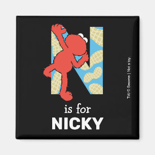 Aimant Elmo Alphabet   N Noix