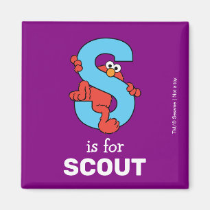 Aimant Elmo Alphabet S Bleu