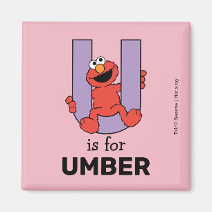 Aimant Elmo Alphabet   U violet