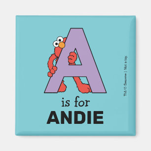 Aimant Elmo Alphabet   Un violet