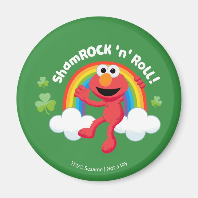 Aimant Elmo | Arc en arc-en-ciel shamrock 'n' (Devant)