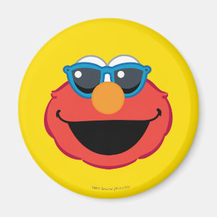 Aimant Elmo visage souriant avec lunettes de soleil