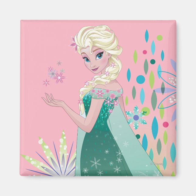 Aimant Elsa | Souhait d'été avec fleurs (Devant)