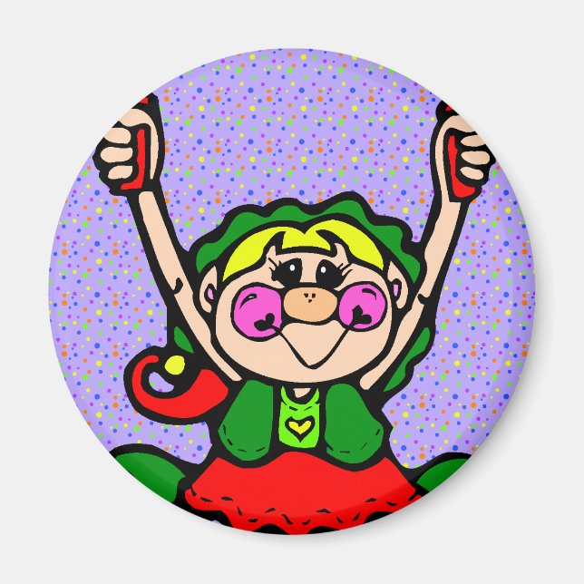 Aimant Elve de Noël (Devant)